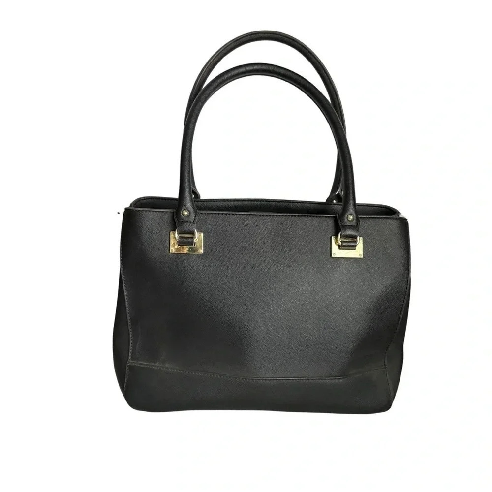 Anne Klein Black New Recruits Large Satchel Purse Handbag - Picture 5 of 15